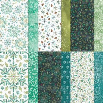 ELEGANT PINE SNOWFLAKES 12" X 12" (30.5 X 30.5 CM) DESIGNER SERIES PAPER