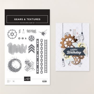 GEARS & TEXTURES PHOTOPOLYMER STAMP SET