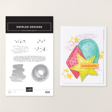 SWIRLED DESIGNS PHOTOPOLYMER STAMP SET