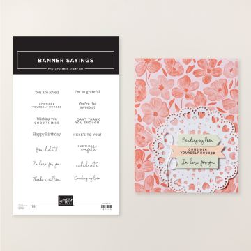 BANNER SAYINGS PHOTOPOLYMER STAMP SET (ENGLISH)