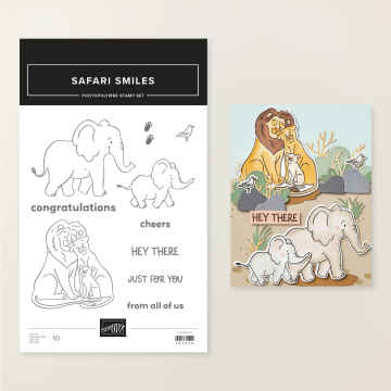 SAFARI SMILES PHOTOPOLYMER STAMP SET (ENGLISH)