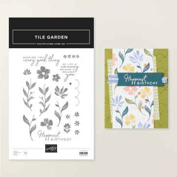 TILE GARDEN PHOTOPOLYMER STAMP SET (ENGLISH)