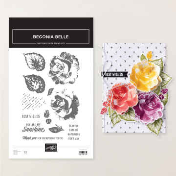 BEGONIA BELLE PHOTOPOLYMER STAMP SET (ENGLISH)