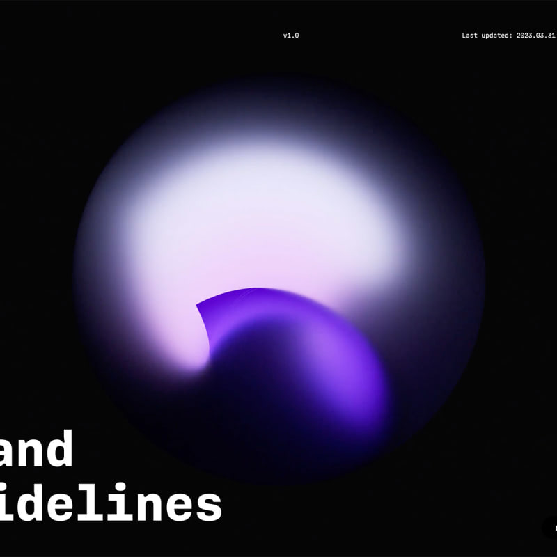 Dew brand guidelines cover, abstract shape