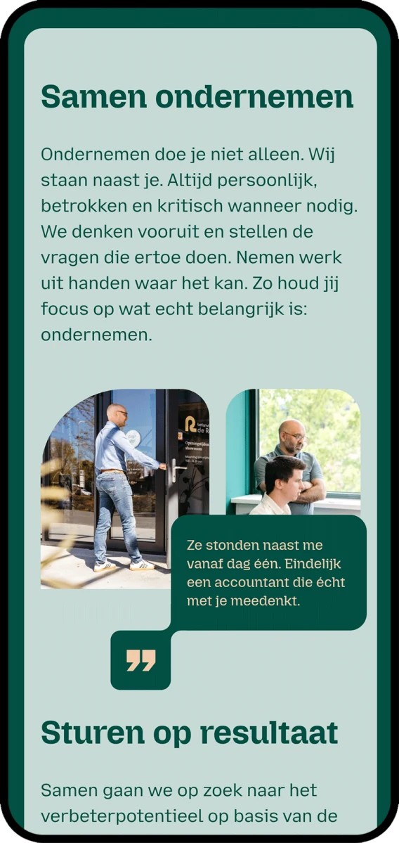 mobiel webdesign van Vechtdal Accountants