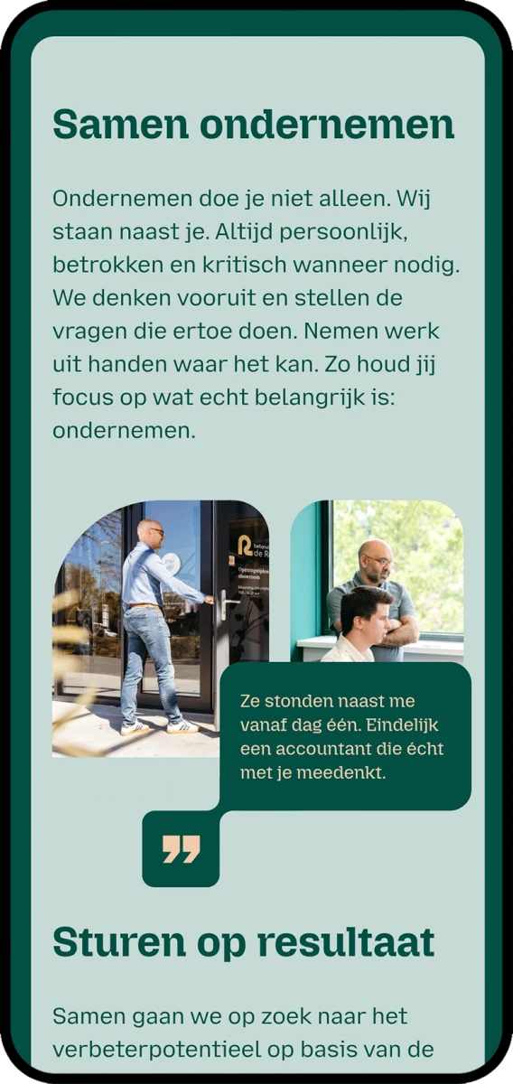 mobiel webdesign van Vechtdal Accountants