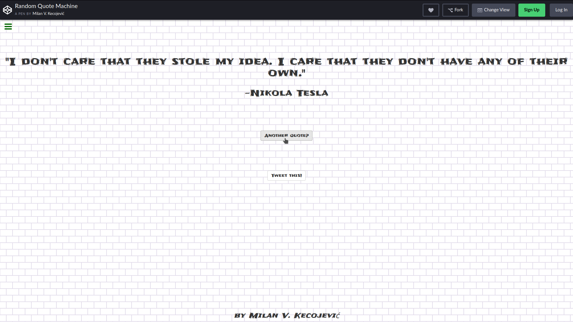 Random Quote machine