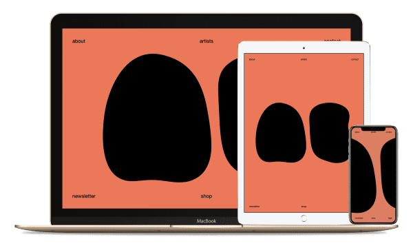Screenshot of Approximately Blue website.