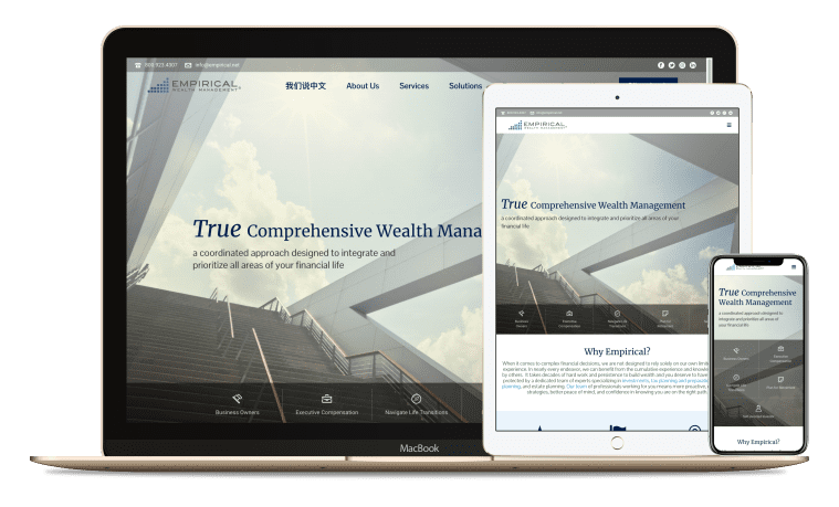 Screenshot of Empirical Wealth Management website.