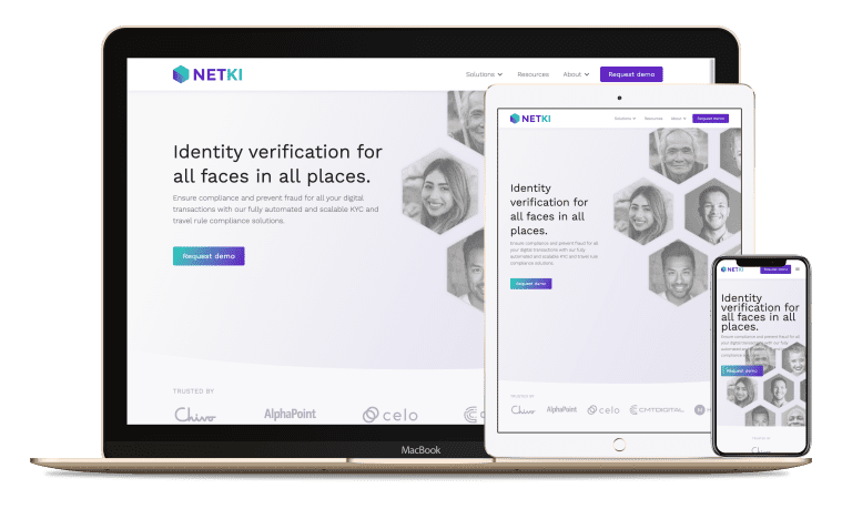 Screenshot of Netki website.