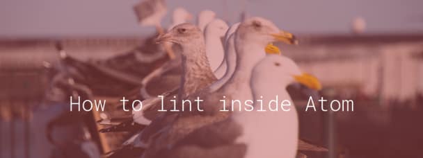 How to lint inside Atom