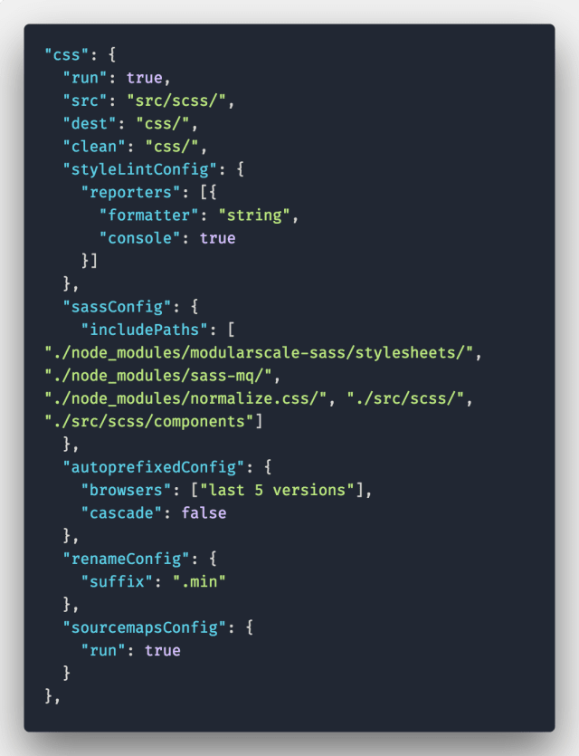 config.json file, CSS part