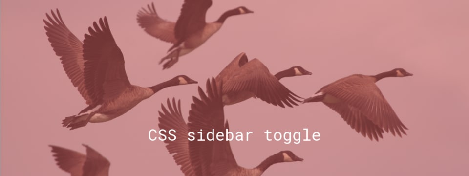 CSS sidebar toggle