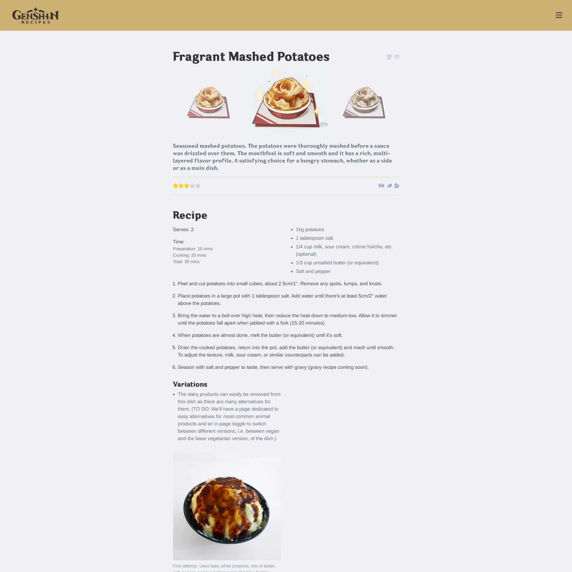 Genshin Recipes