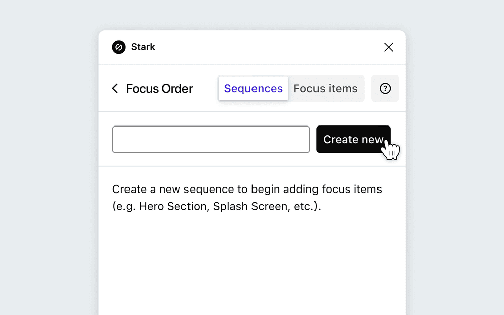 Creating multiple sequences with Focus Order.