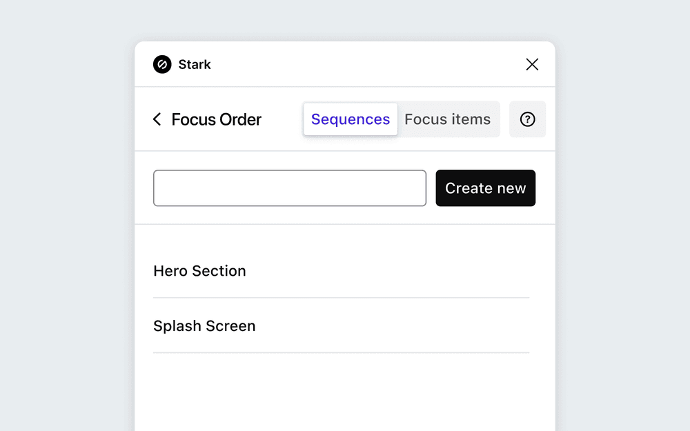 Creating multiple sequences with Focus Order.