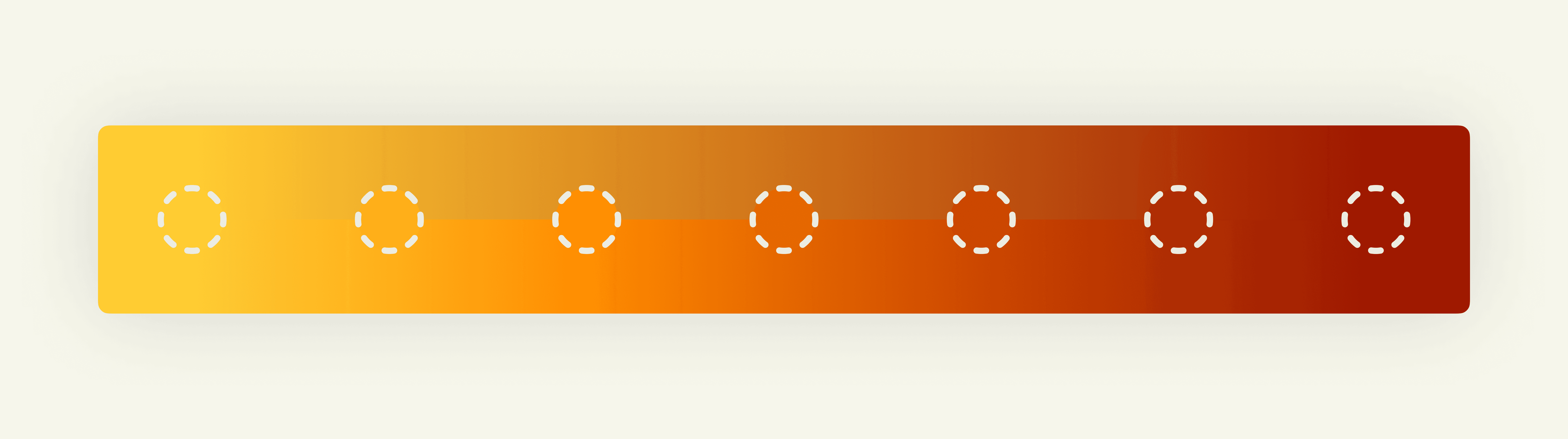 Example of an orange scale that is more inclusive of multiple shades than a linear color scale.