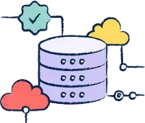 Server illustration for technology