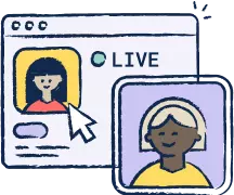Video conference illustration for workplace