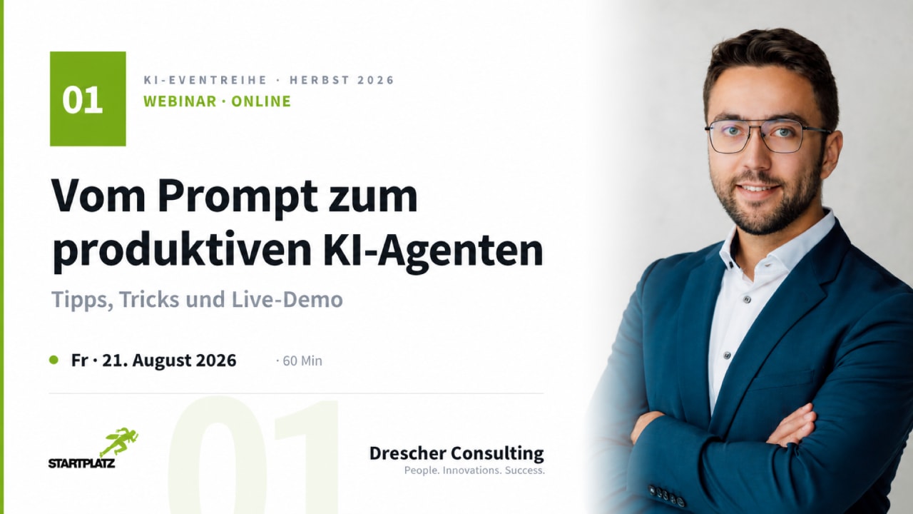 Vom Prompt zum produktiven KI-Agenten – Tipps, Tricks und Live-Demo