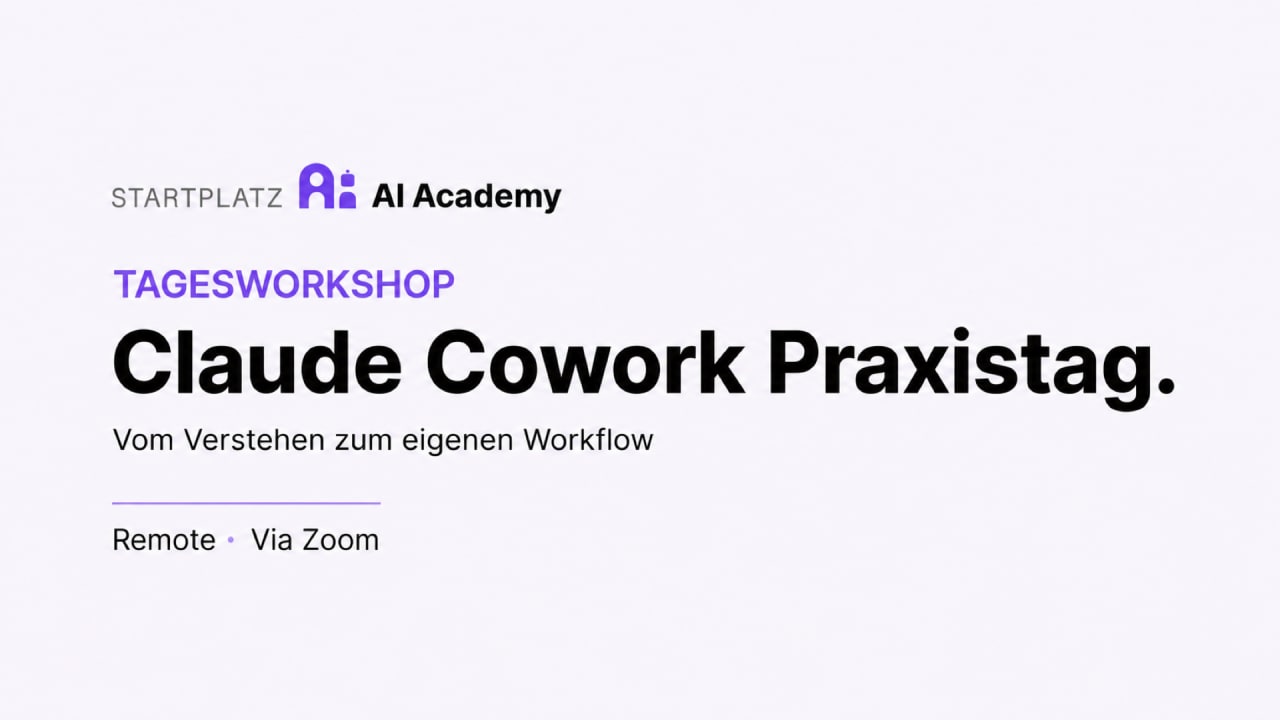 Claude Cowork Praxistag — Tagesworkshop 27.08.2026