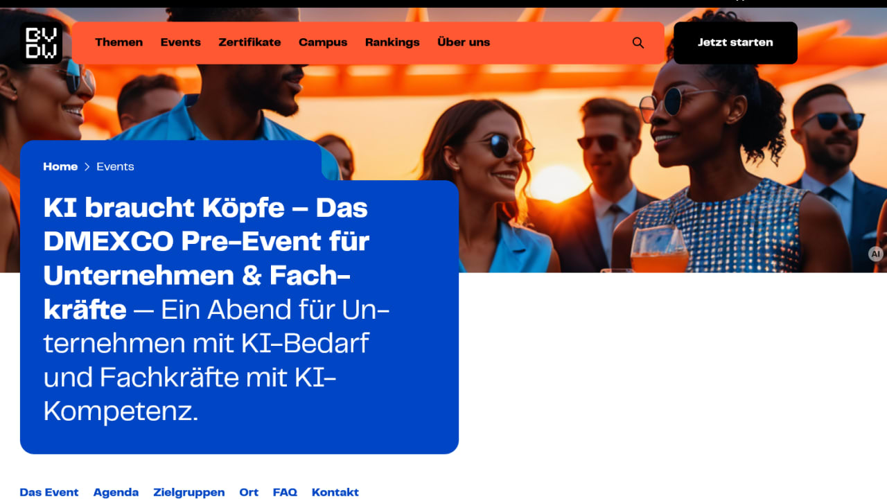 KI braucht Köpfe – Das DMEXCO Pre-Event für Unternehmen & Fachkräfte