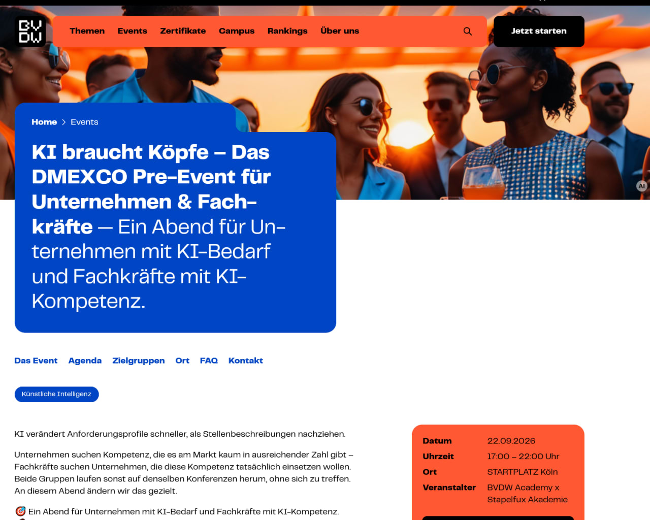 KI braucht Köpfe – Das DMEXCO Pre-Event für Unternehmen & Fachkräfte