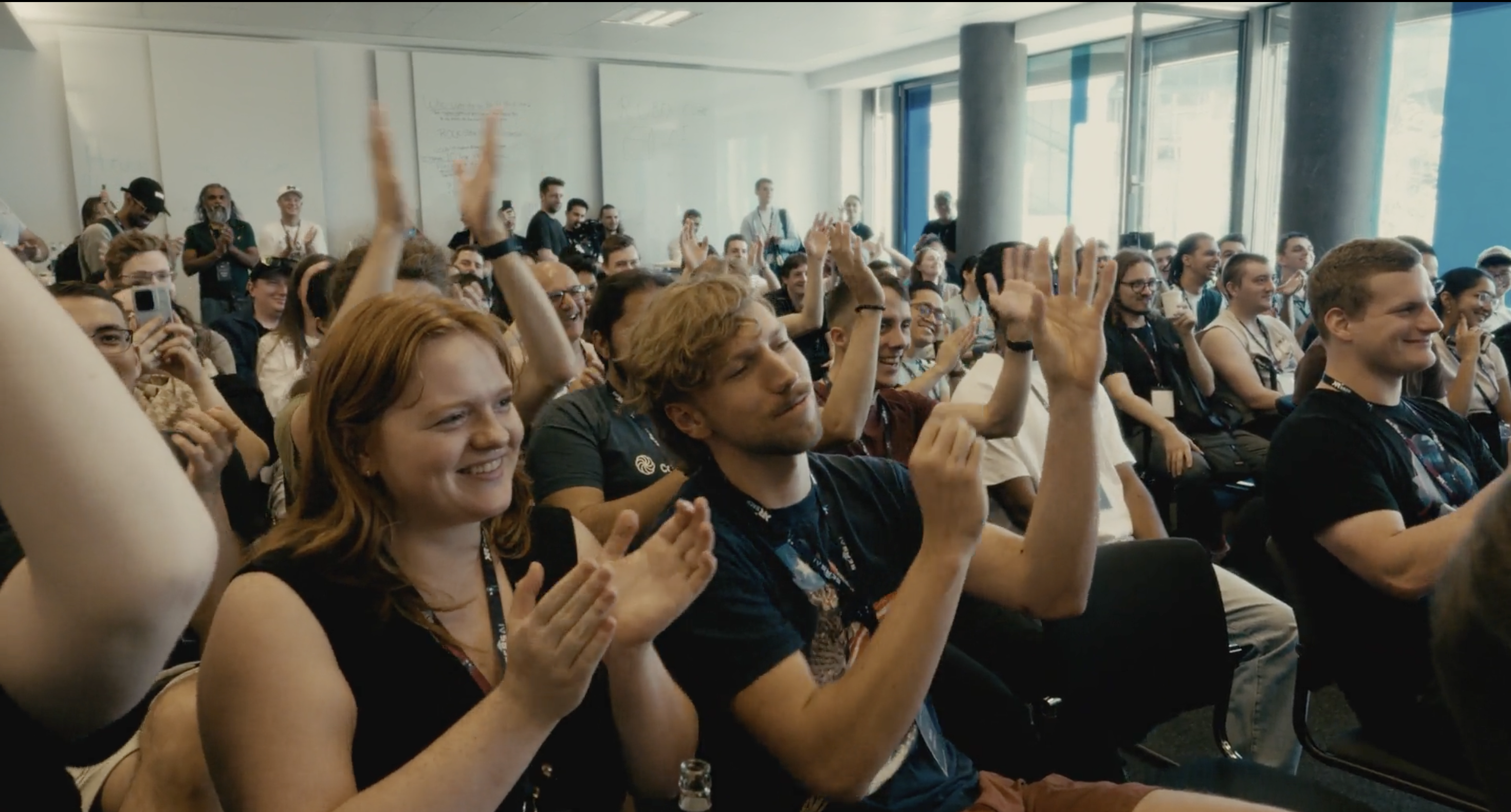 Team-Zusammenarbeit während des Hackathons