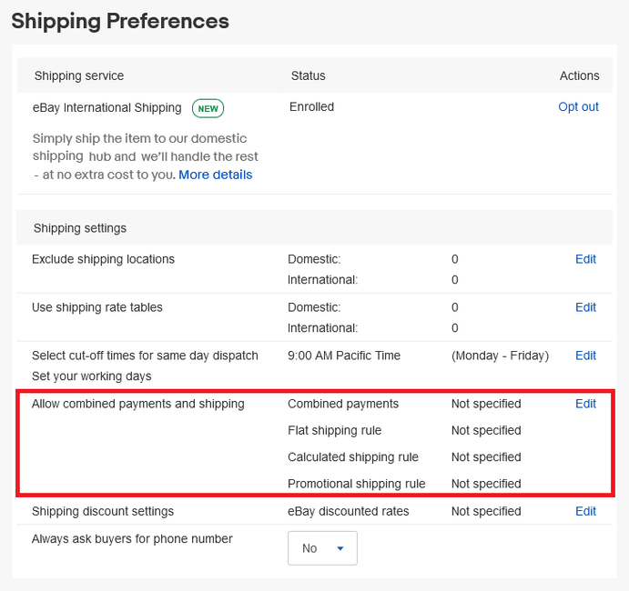 Shipping - 2024 - set combined shipping
