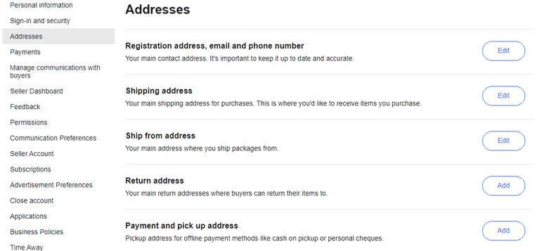 ✴︎売り上げSALEさま 住所変更 how do i change my old address ? | Selling | eBay Community