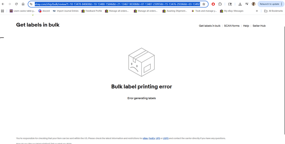 Error message 10:20pm 10-24-25