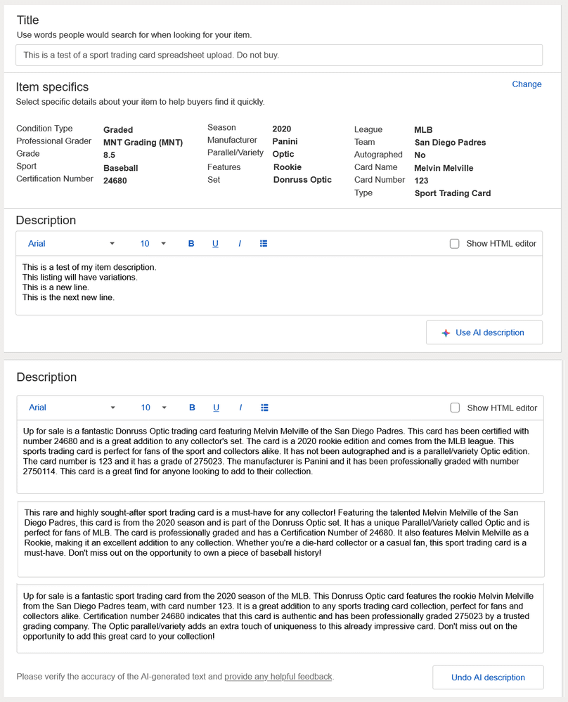 Quick Lister - AI generated description