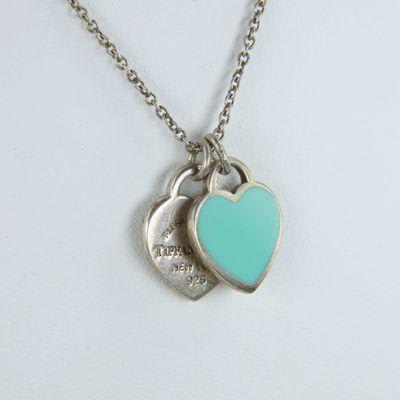Tiffany & Co. 925 Mini Double Heart Necklace