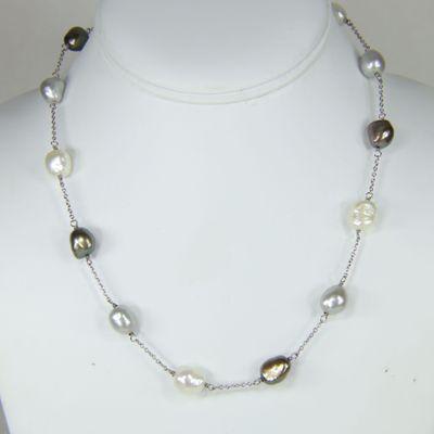 Honora Baroque Pearl Station Necklace