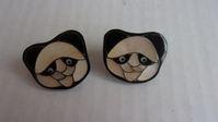 Lee Sands Panda earrings