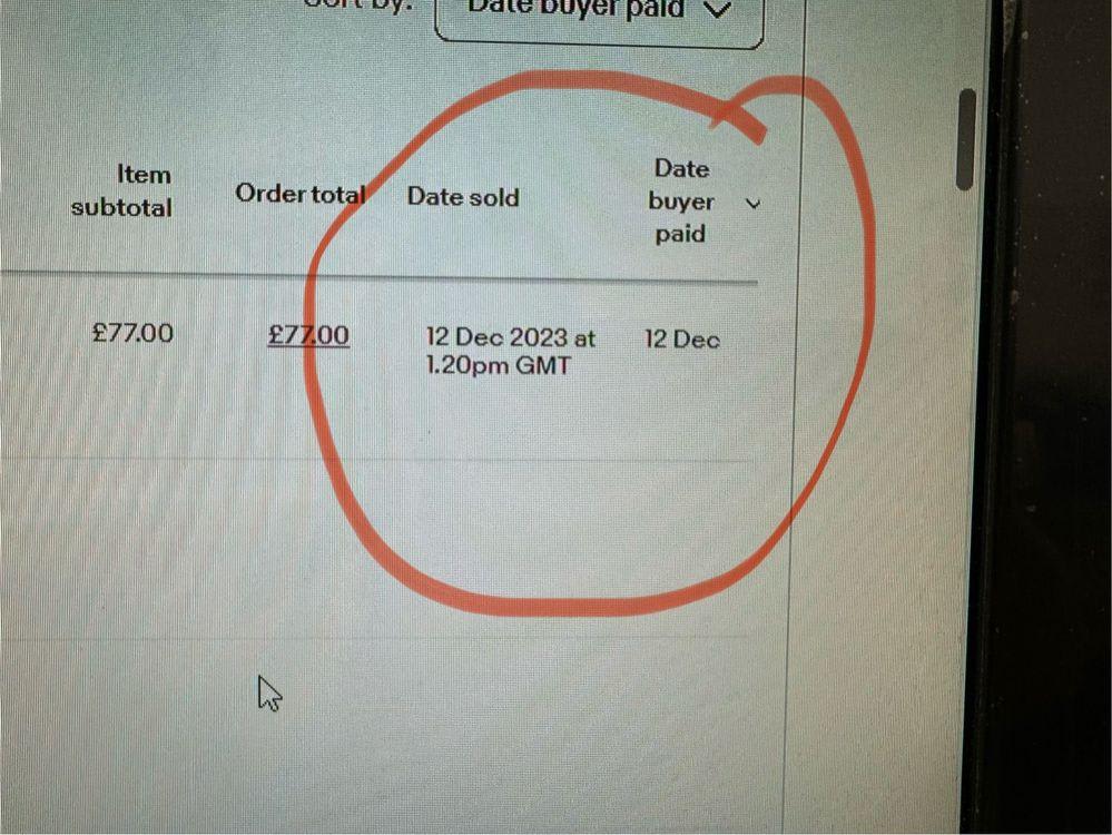 Buyers purchase time and date