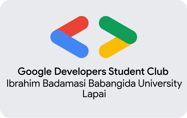 Google Developers Student Club Ibrahim Badamisi Babangida University Lapai logo