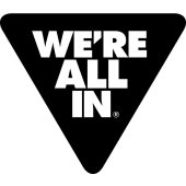 WE’RE ALL IN: Coworking logo