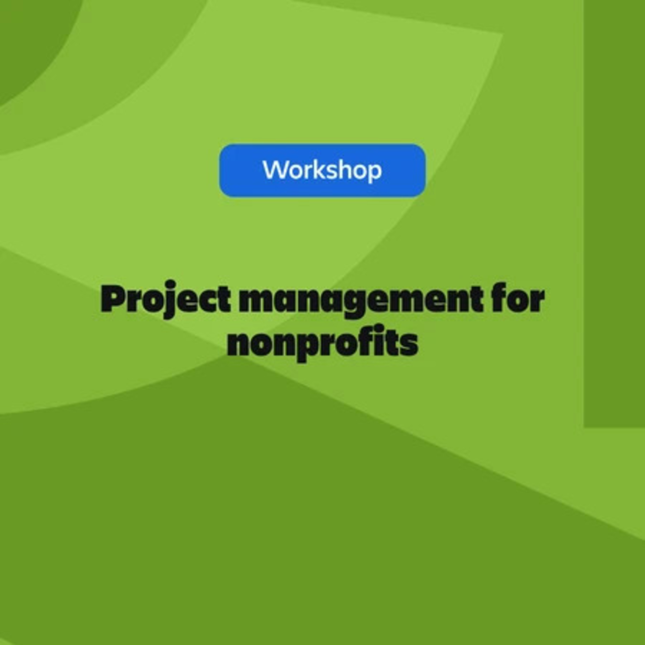 Workshop: Project management for nonprofits event banner