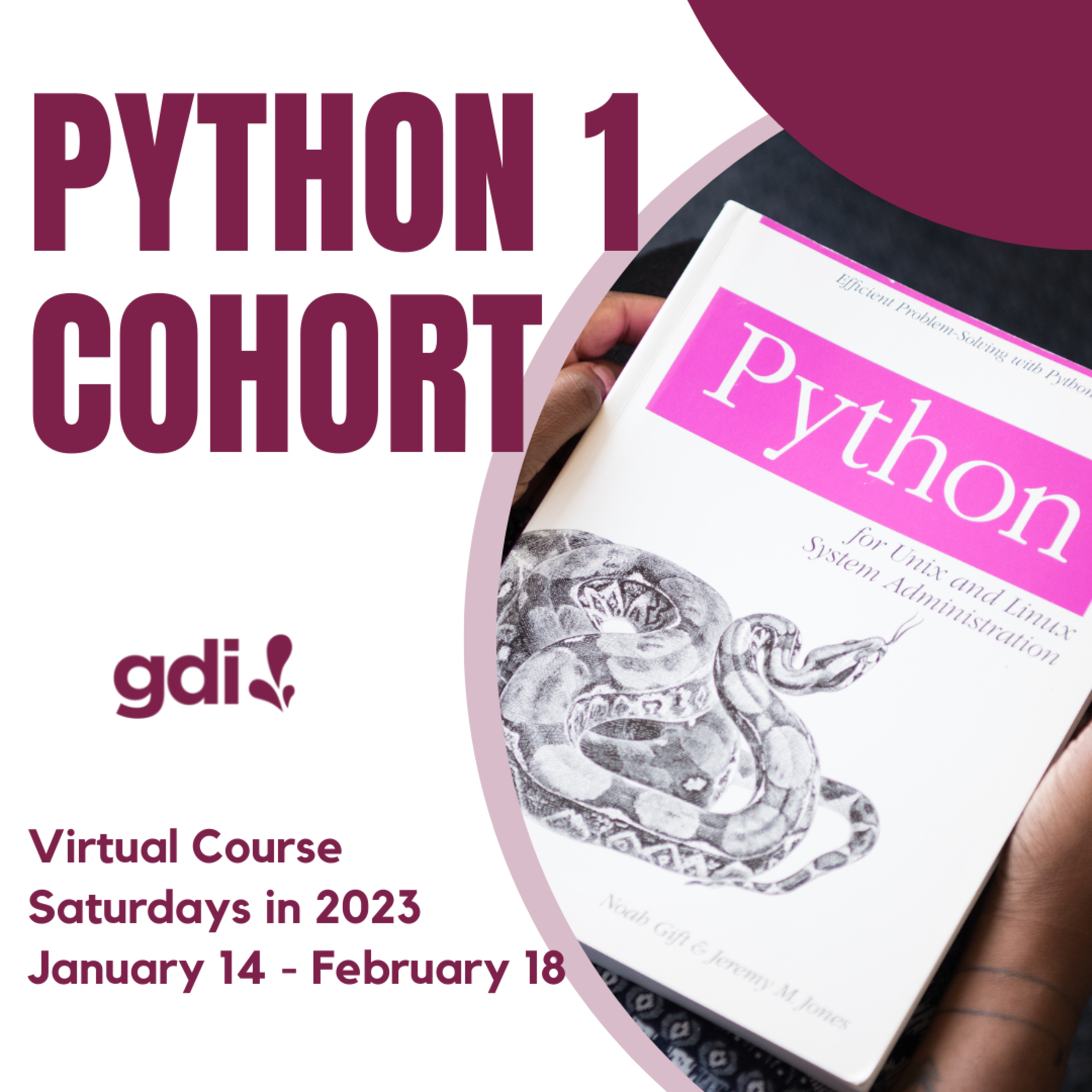 See Python I: Learning Cohort (4-class series) at Girl Develop It Python