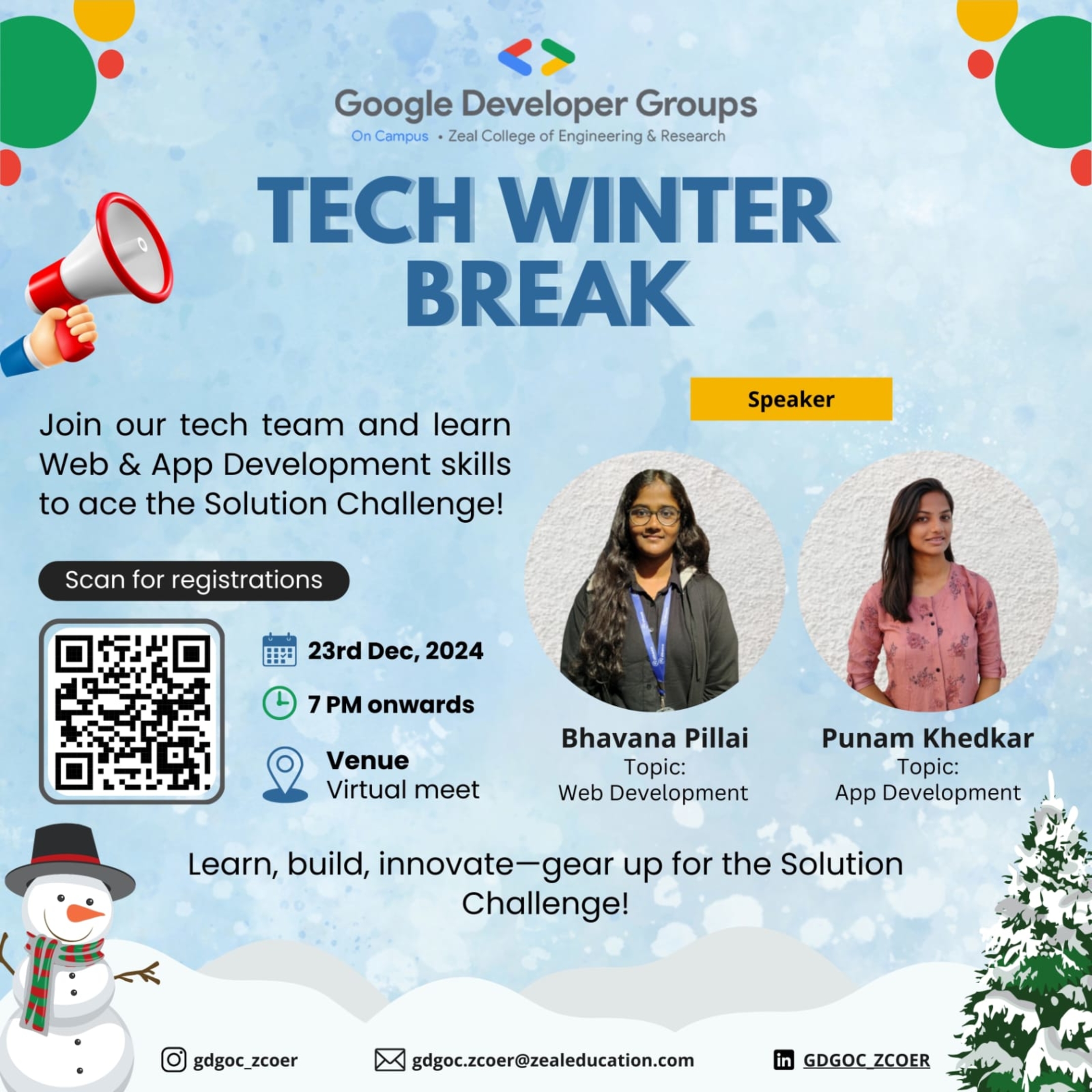 See Tech Winter Break GDG_ZCOER🧑‍💻 ️⛓️‍💥 at Google Developer Groups GDG ...