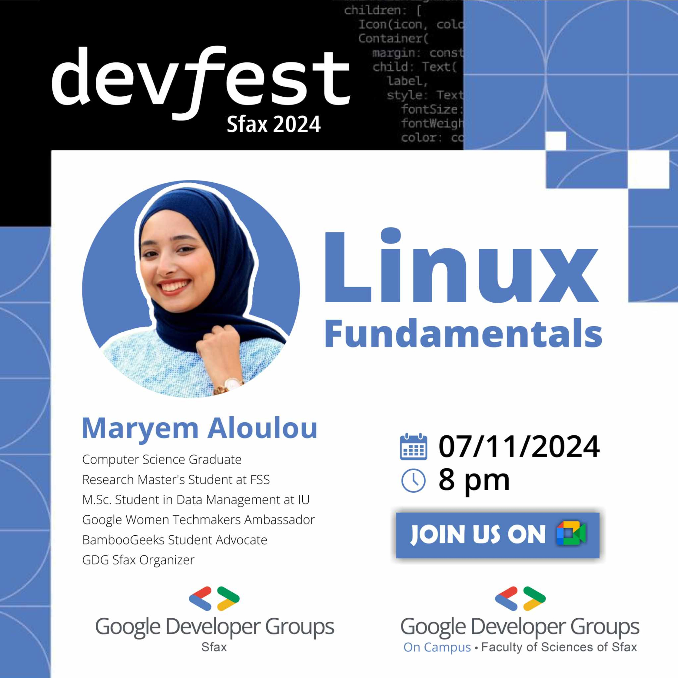 See Linux Fundamentals at Google Developer Groups GDG Sfax