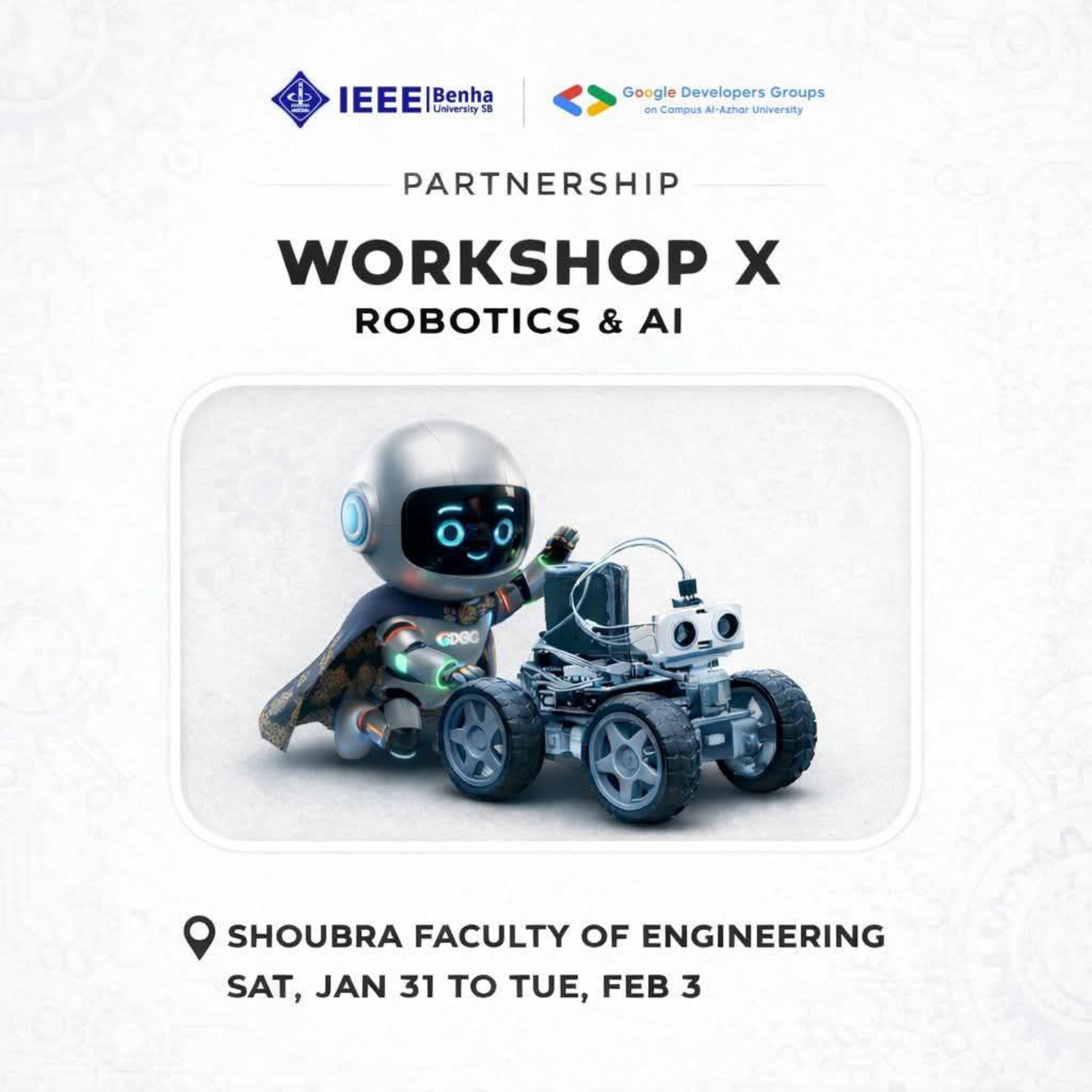 See Workshop X (Partnership with IEEE Benha) at Google Developer Groups ...