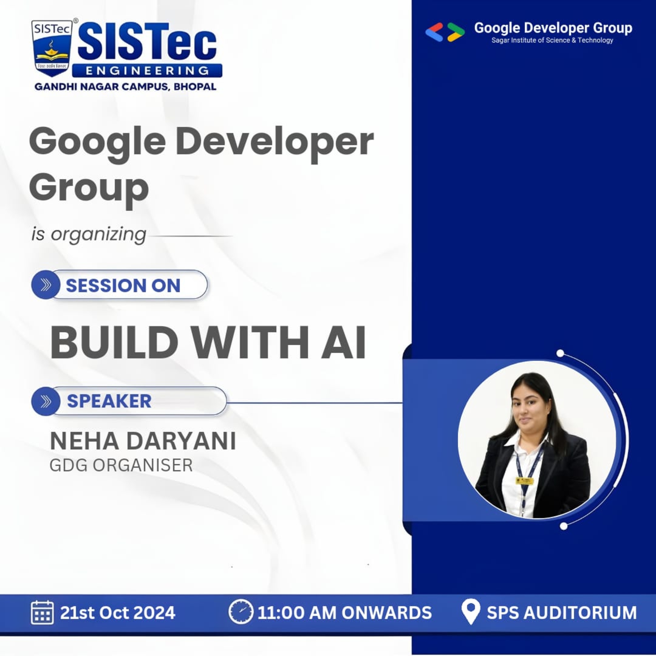 See Build with AI at Google Developer Groups GDG on Campus Sagar ...