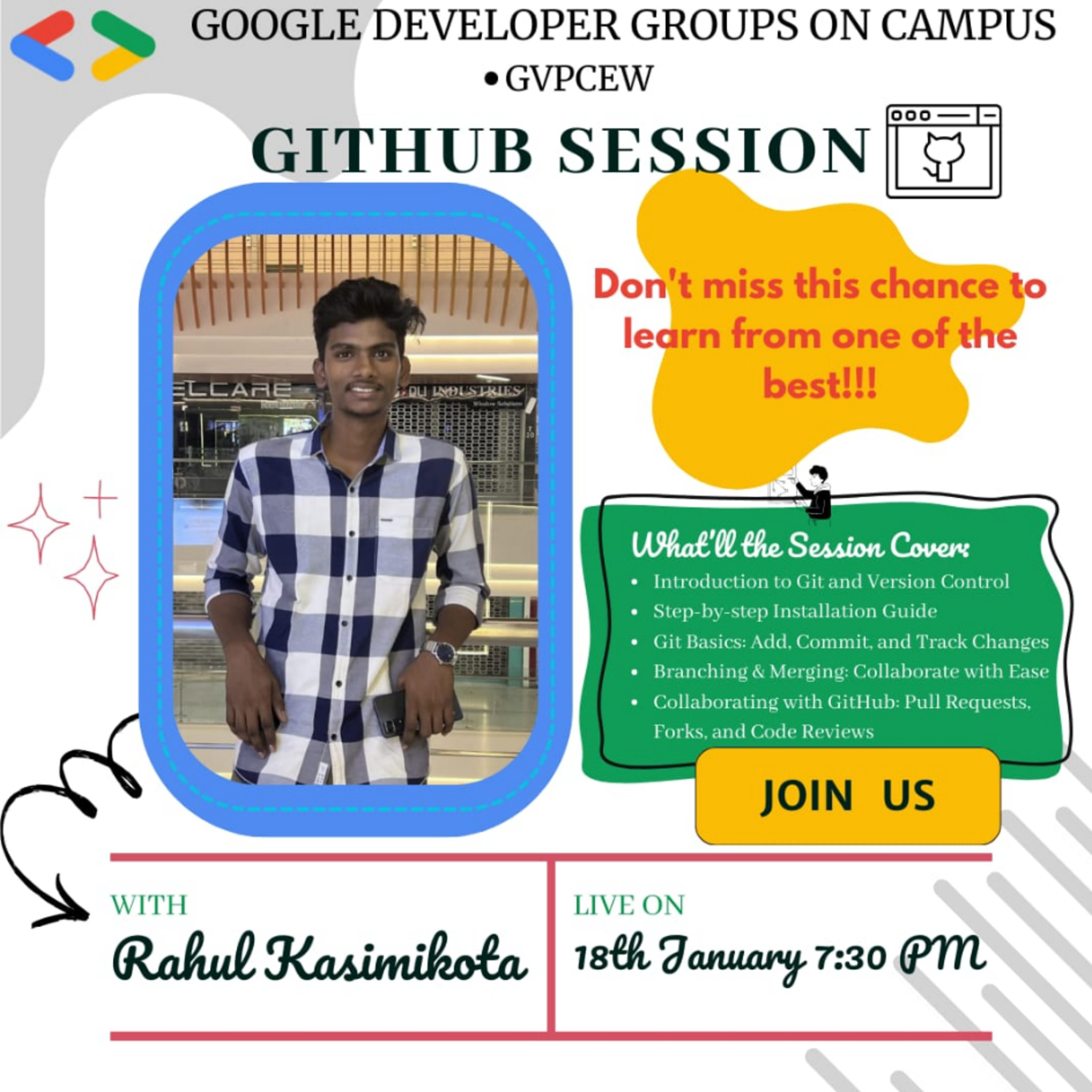 See GitHub Session at Google Developer Groups GDG on Campus Gayatri ...