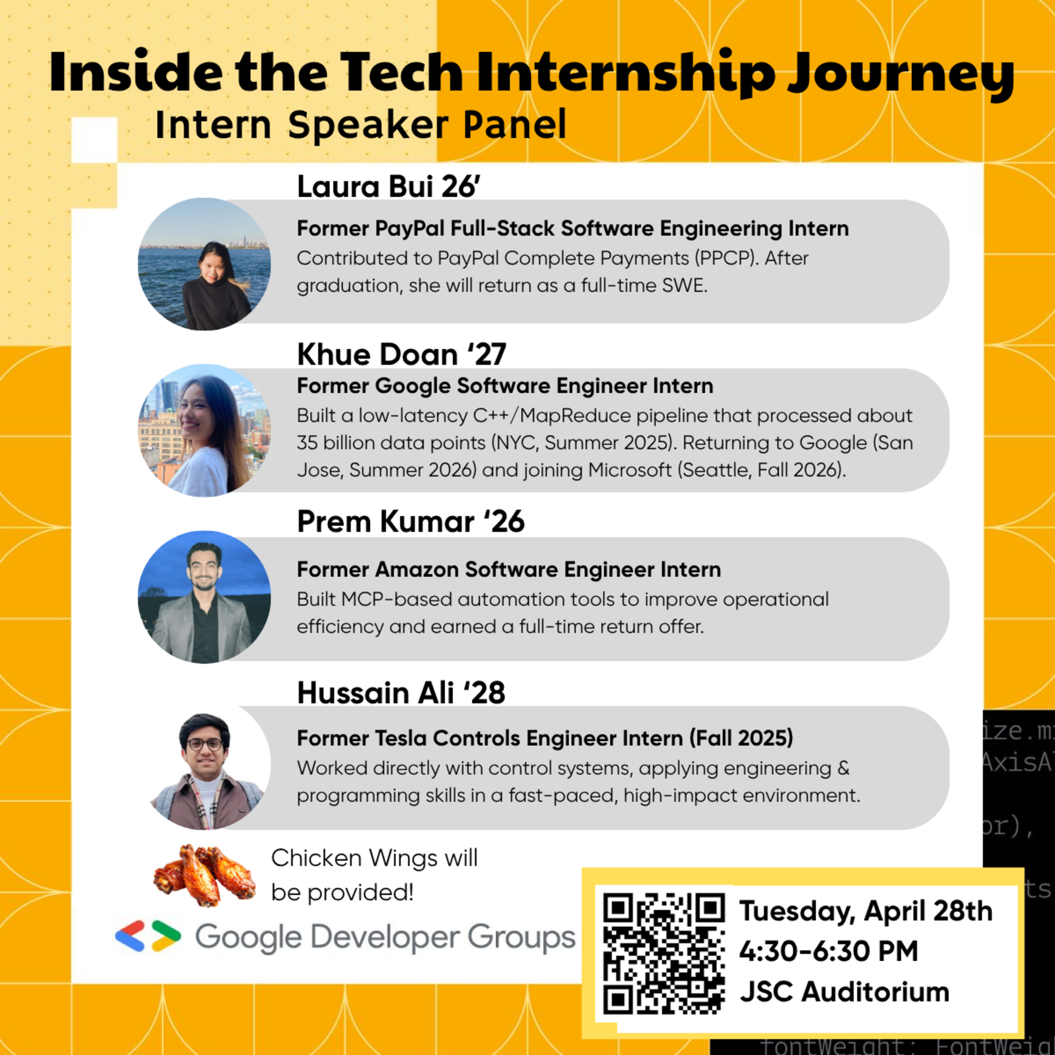 See Inside the Tech Internship Journey: Intern Speaker Panel at Google ...