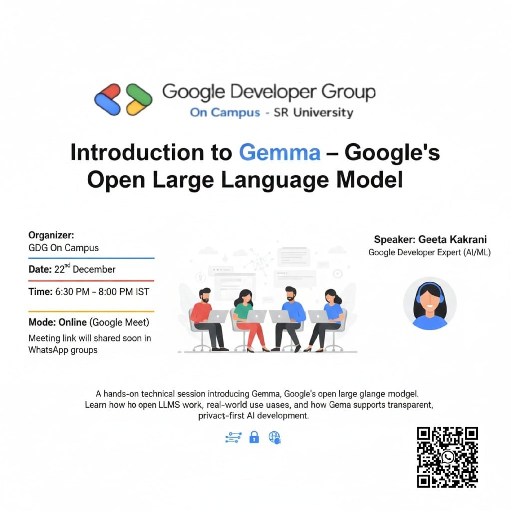 See Session Announcement | Practical AI with Gemma (LLM'S) at Google ...