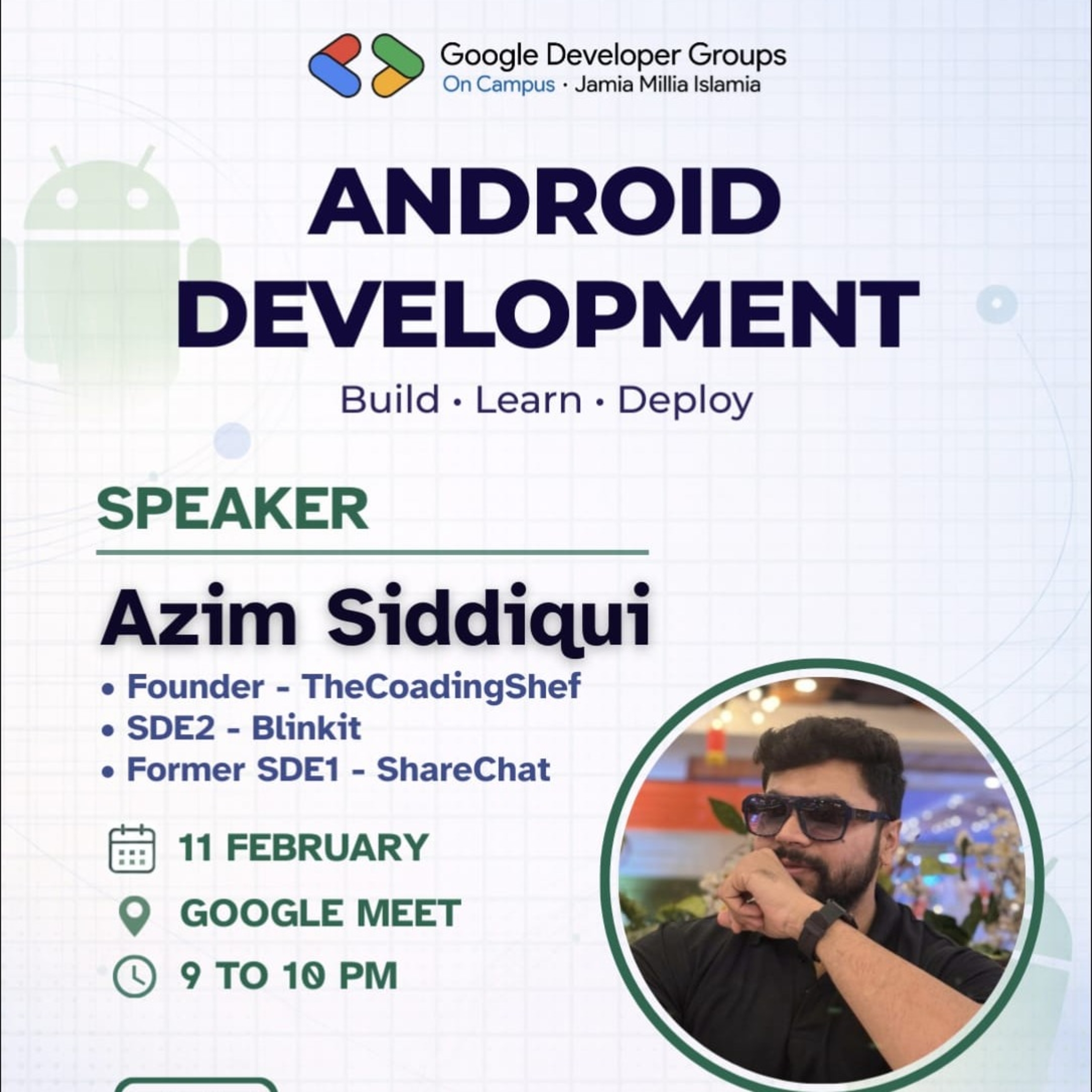 See Mastering Android Development with Azim Siddiqui at Google ...