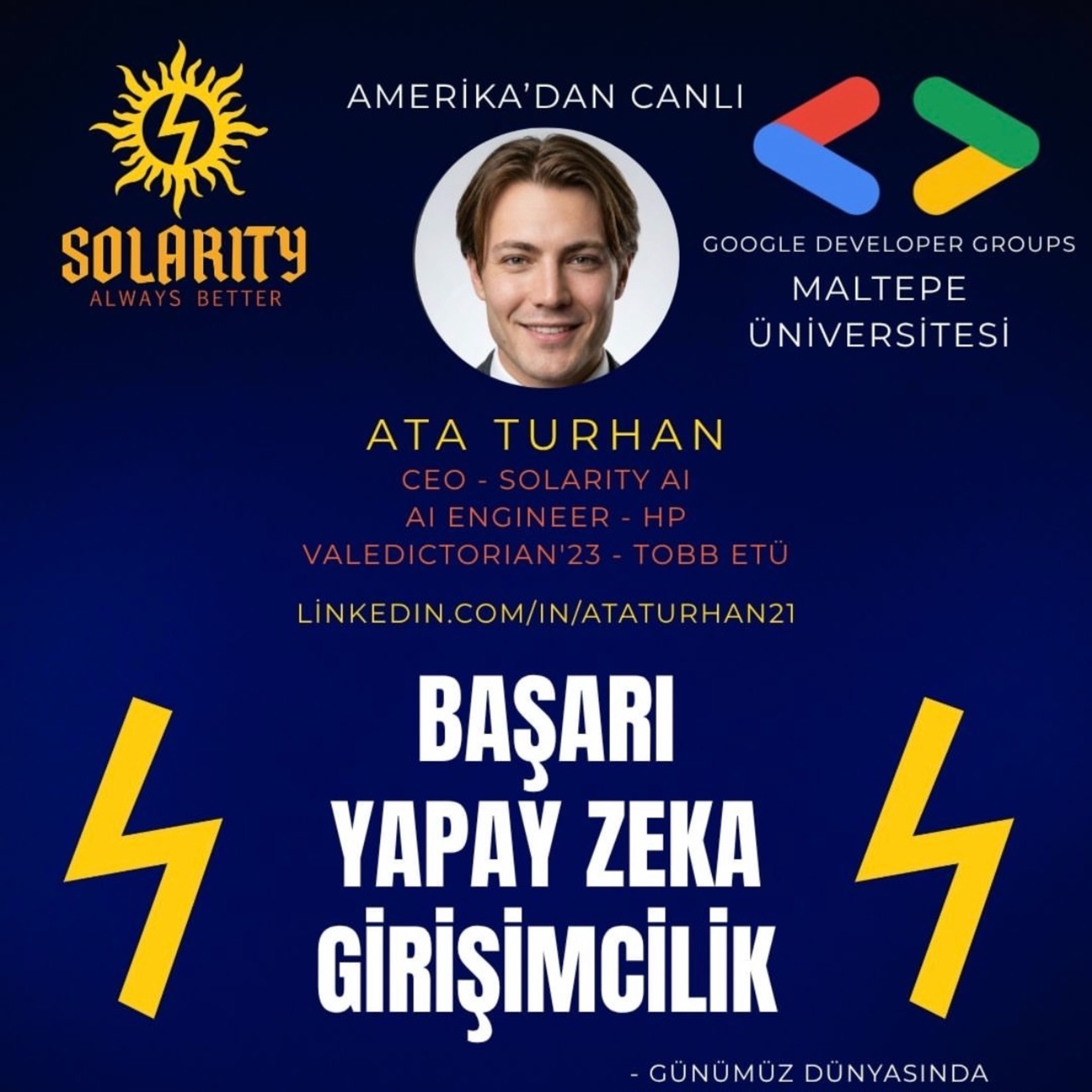 See AI, Entrepreneurship & Success: Live from the U.S. with Ata Turhan ...