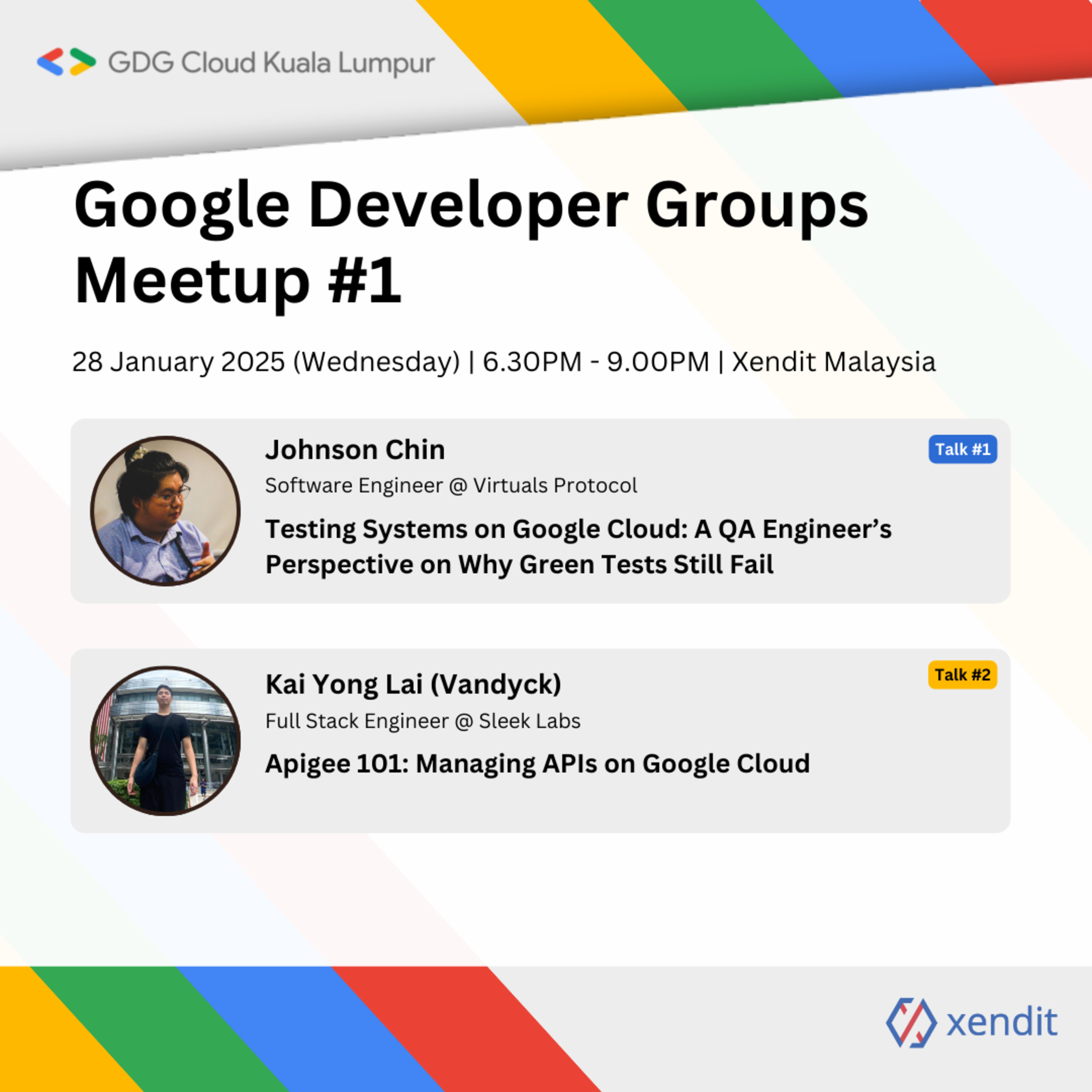 See GDG Cloud KL Meetup #1 at Google Developer Groups GDG Cloud KL